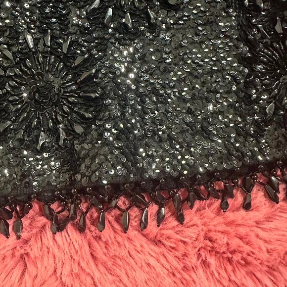 Insane black vintage beaded top - Picture 7 of 8